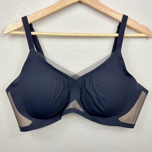 Honeylove Crossover Wireless Bra Black Nude Convertible Straps XL 38 D/DD NWOT - Picture 1 of 11